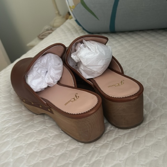 Brown Leather Clogs - Picture 3 of 3